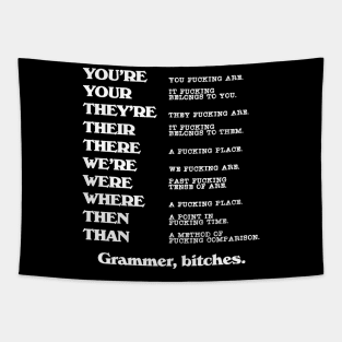 Grammar, Bitches ))(( Correct F*cking Contractions Tapestry