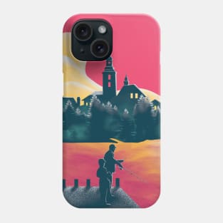 Sunset and fishing view landscape Phone Case