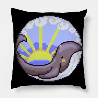 pixel whale Pillow