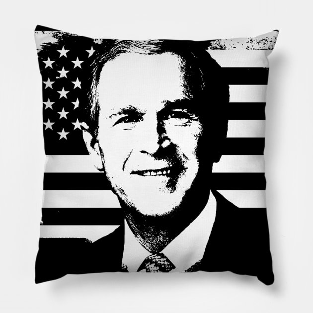 George W. Bush Portrait Pillow by phatvo