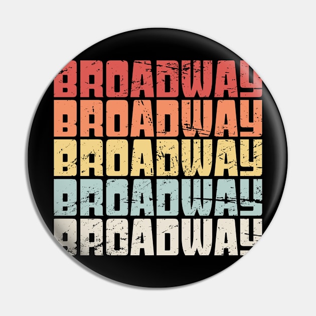 Retro 70s BROADWAY Text | Musical Theater Pin by Wizardmode