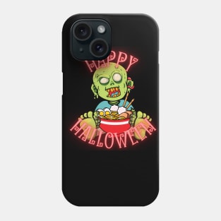 Happy Halloween from a Zombie with Ramen Phone Case