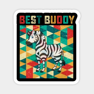 Best Buddy Zebra Magnet