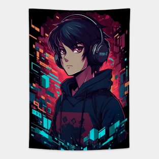 Anime Boy Gamer - Anime Shirt Tapestry