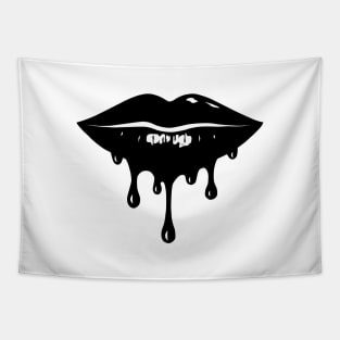 Retro Black Lip, Graphics Lips Tapestry