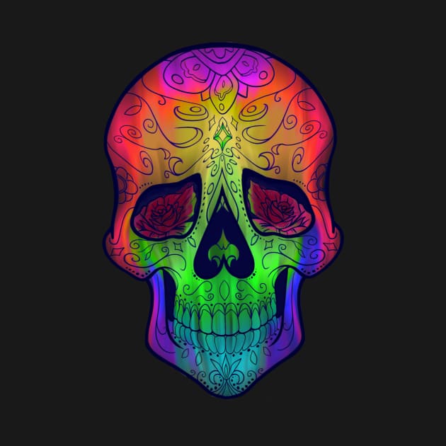 floral skull by Tameink