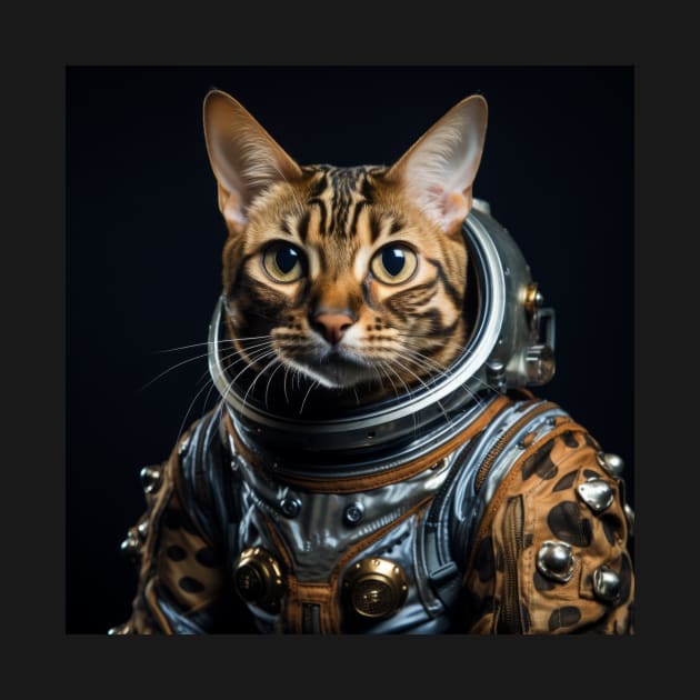 Astronaut Cat in Space - Bengal by Merchgard