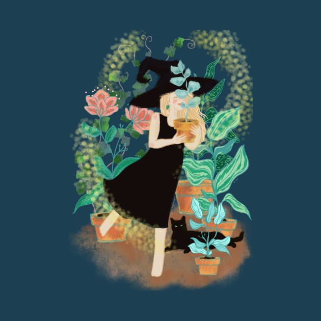 Plant lover witch Halloween by Orangerinka