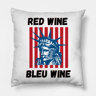 Red Wine Bleu Wine Funny Wine Lover Quote Pillow