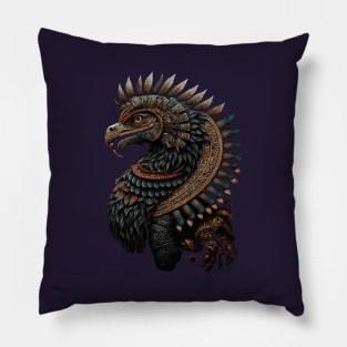 Quetzalcoatl Aztec Feathered Serpent Mayan Inca Toltec Pillow