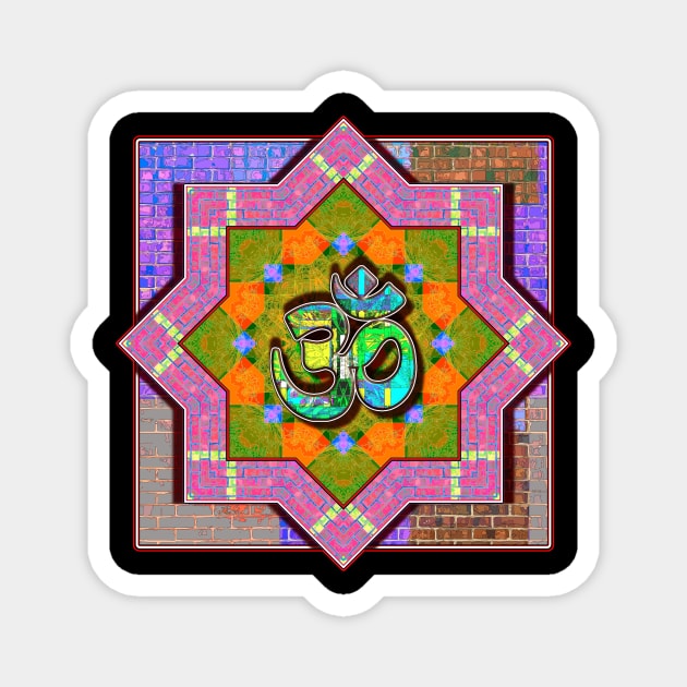 Om courtyard Patterns Magnet by crunchysqueak