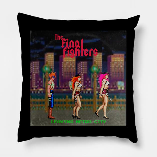 The Final Fighters (parody retro gaming design) Pillow by Producer