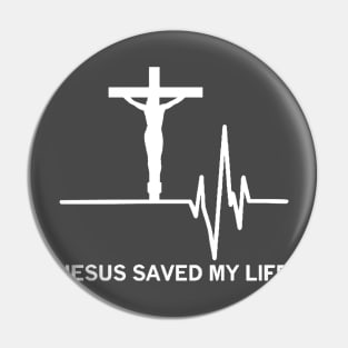 Mens Jesus Saved My Life Religious Christian Pin