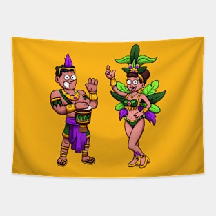 Brazilian Carnival Dancers Tapestry