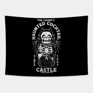 The Count's Haunted Cocktail Castle Tapestry