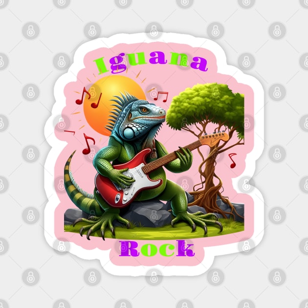 Rocking Reptiles Sunset Serenade Magnet by coollooks