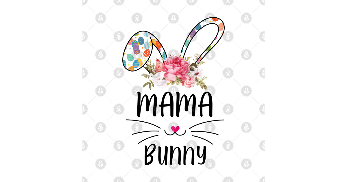 Mama bunny floral happy easter day  mama bunny easter day  tank top