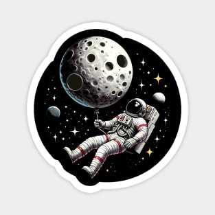 Space Astronaut Aesthetic Floating With the Moon Magnet