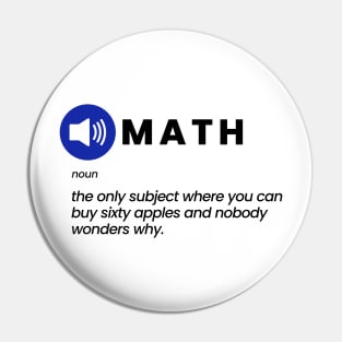 Math: The Apples Joke Pin