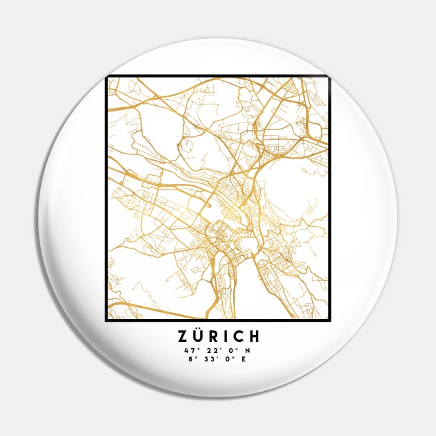 ZÜRICH SWITZERLAND CITY STREET MAP ART Pin by deificusArt