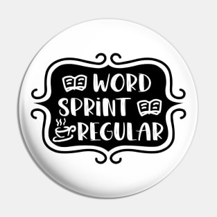 Word Sprint Regular - Retro Writing Typography Pin