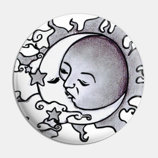 Sun and Moon Kissing Pin