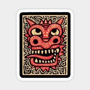 Chinese Dragon Head | Tribal Lunar New Year Magnet