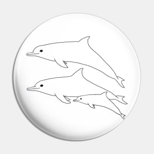 Dolphin Family Pin