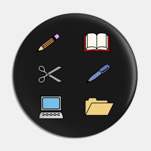 School & Office Supplies - Back to School or Work Pin