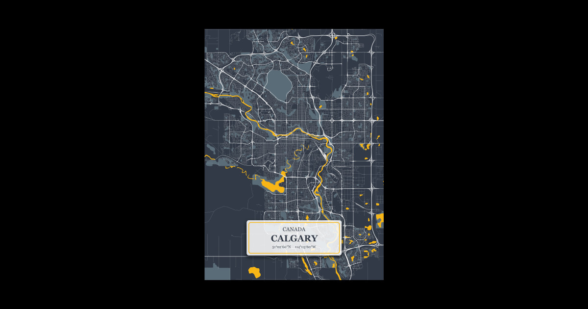 Calgary, Canada City Map with GPS Coordinates Calgary Canada