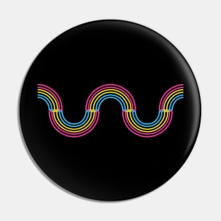 Pansexual Neon Light Rainbow 1 Pin