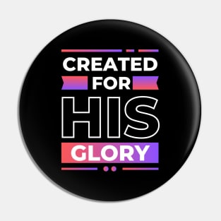 Created for his glory | Christian Pin