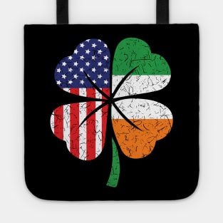 Irish American Flag St Patricks Day Beer Tee Gift Shamrock Tote