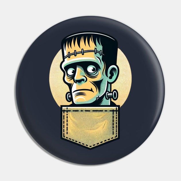 Frankenstein in My Pocket Tee Pin by 20th Century Tees