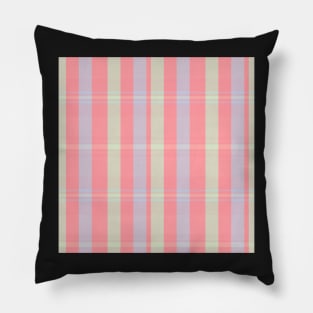 Pastel Aesthetic Artair 1 Hand Drawn Textured Plaid Pattern Pillow