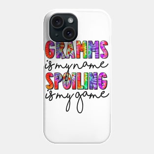 Tie Dye Gramms Is My Name Spoiling Is My Game Mothers Day Phone Case