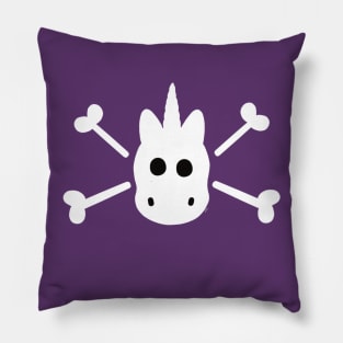 Unicorn Skull & Bones Pillow