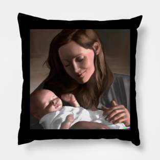 A mother and her baby Pillow