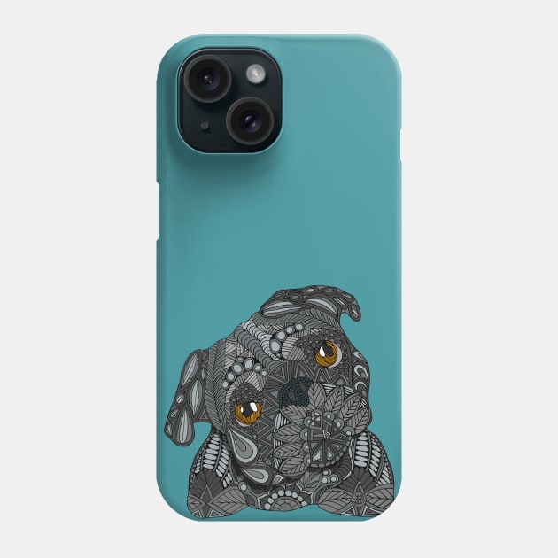 Black Pug Phone Case by ArtLovePassion