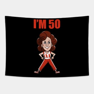 Sally Omalley - I'M 50 Chibi Style Tapestry