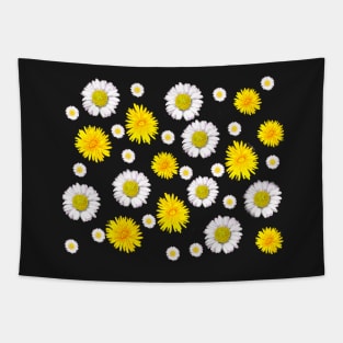 wildflower floral dandelion Daisy flower pattern dandelions and daisies Tapestry