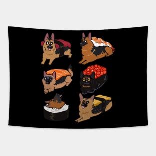 Sushi German Shepherd Tapestry