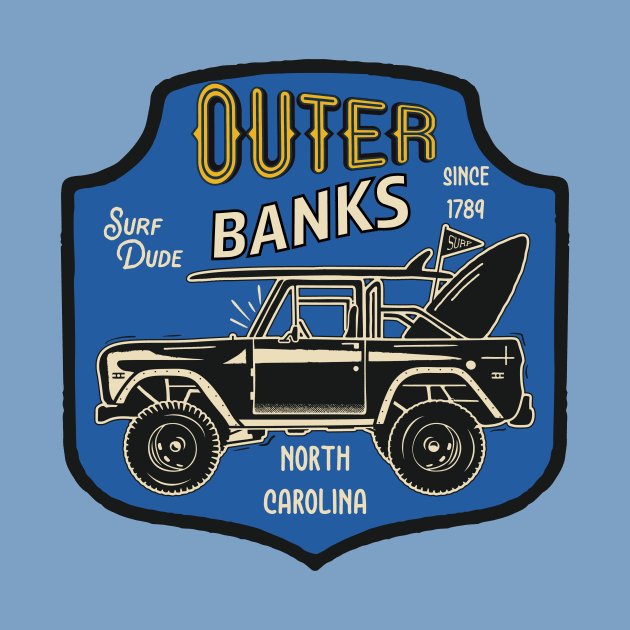 Outer Banks NC Badge by Golden Eagle Design Studio