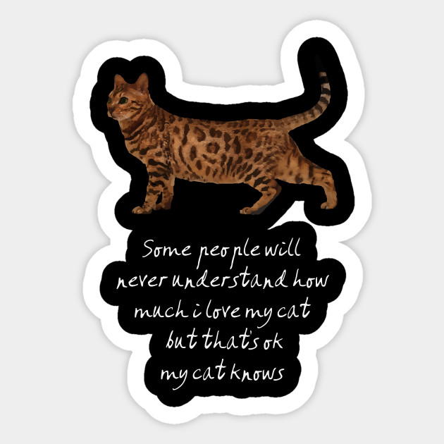 I Love My Cat So Much T Shirt V1 My Cat Knows Aufkleber