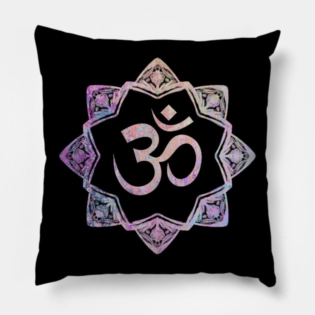 Mandala with Ohm Pillow by Katarina Spiralo