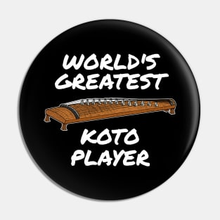 World's Greatest Koto Player Japanese Musician Pin