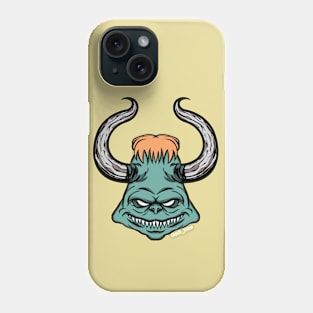 Green Grinning Horned Demon Phone Case