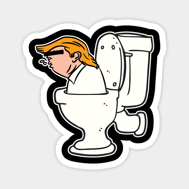 Flush Trump 2 Graphic funny USA election vote Anti-trump Magnet by Lillo's Design