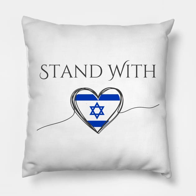 Flag of Israel, Stand with Israel Pillow by ProPod