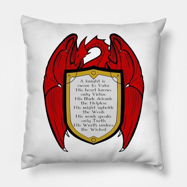 A Knight's Dragon Heart Pillow by KewlZidane